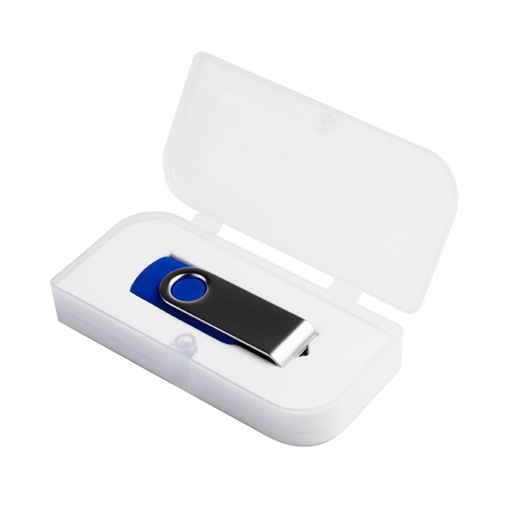 Blue Metal Clip Swivel USB Flash Drive MT01416ABL