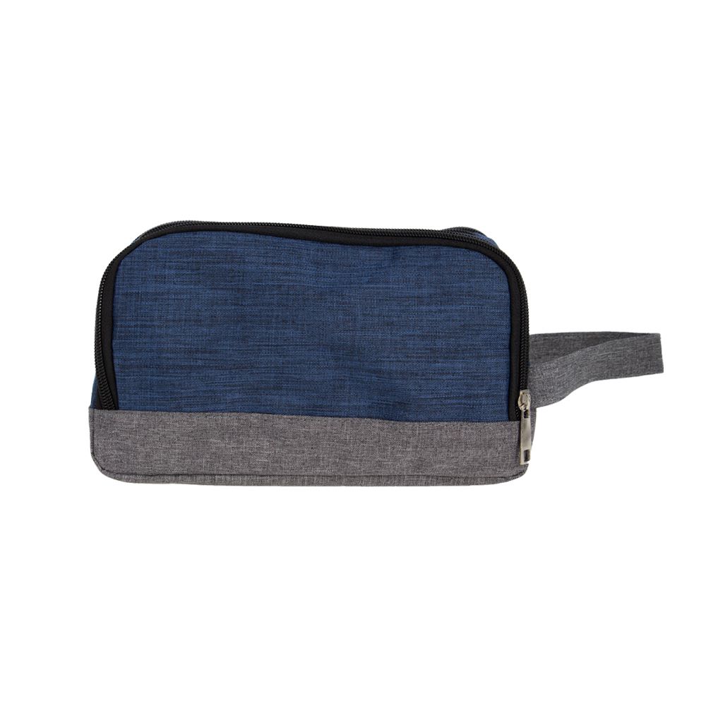 Dark Blue Polyester Toiletries Bag With 3 Compartments BTL361410D.BLII ...