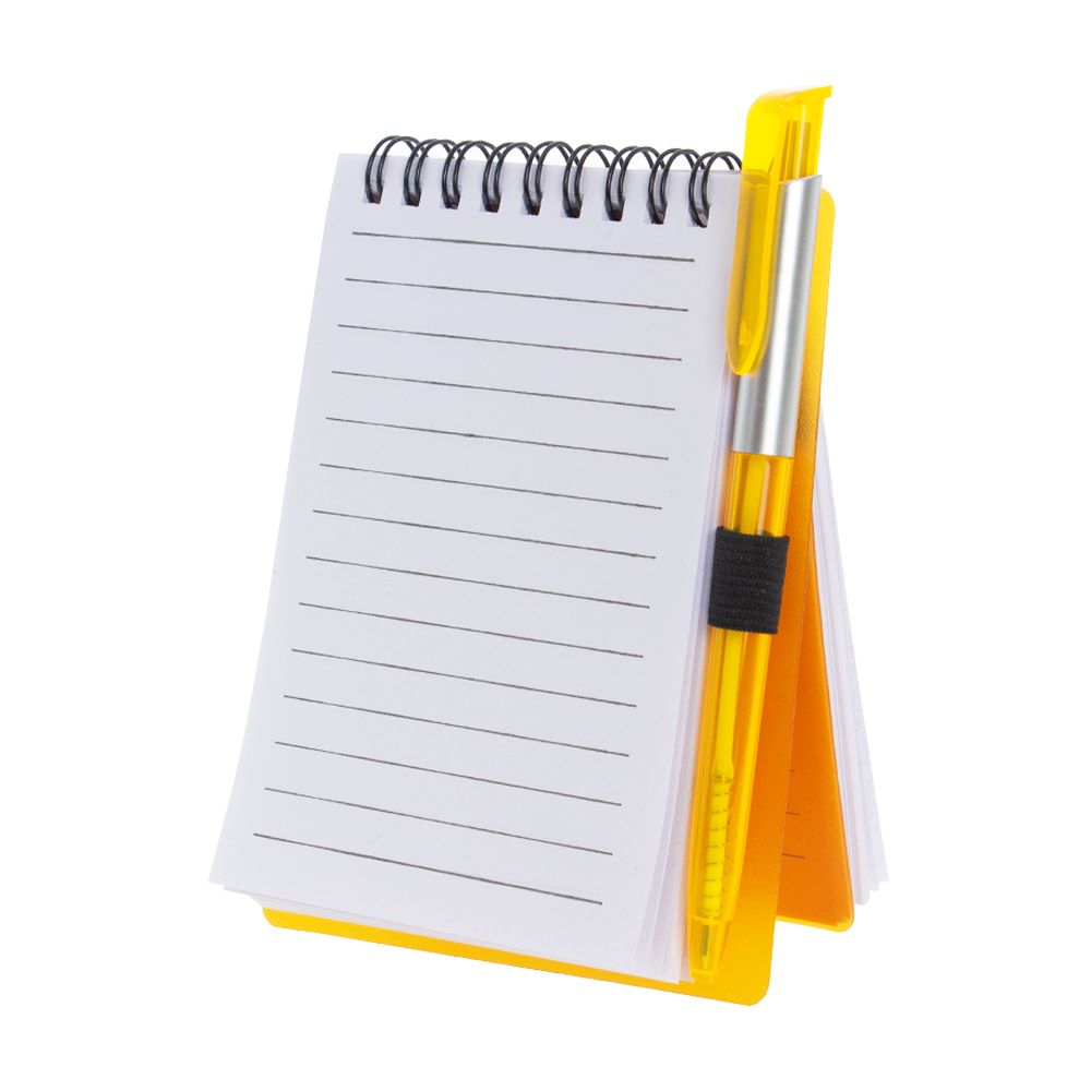 Orange Plastic Notebook With Pen NB481015ORN