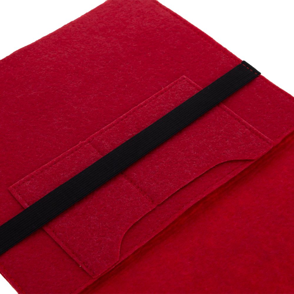 Red Felt Folder With Elastic Band SF51414RD